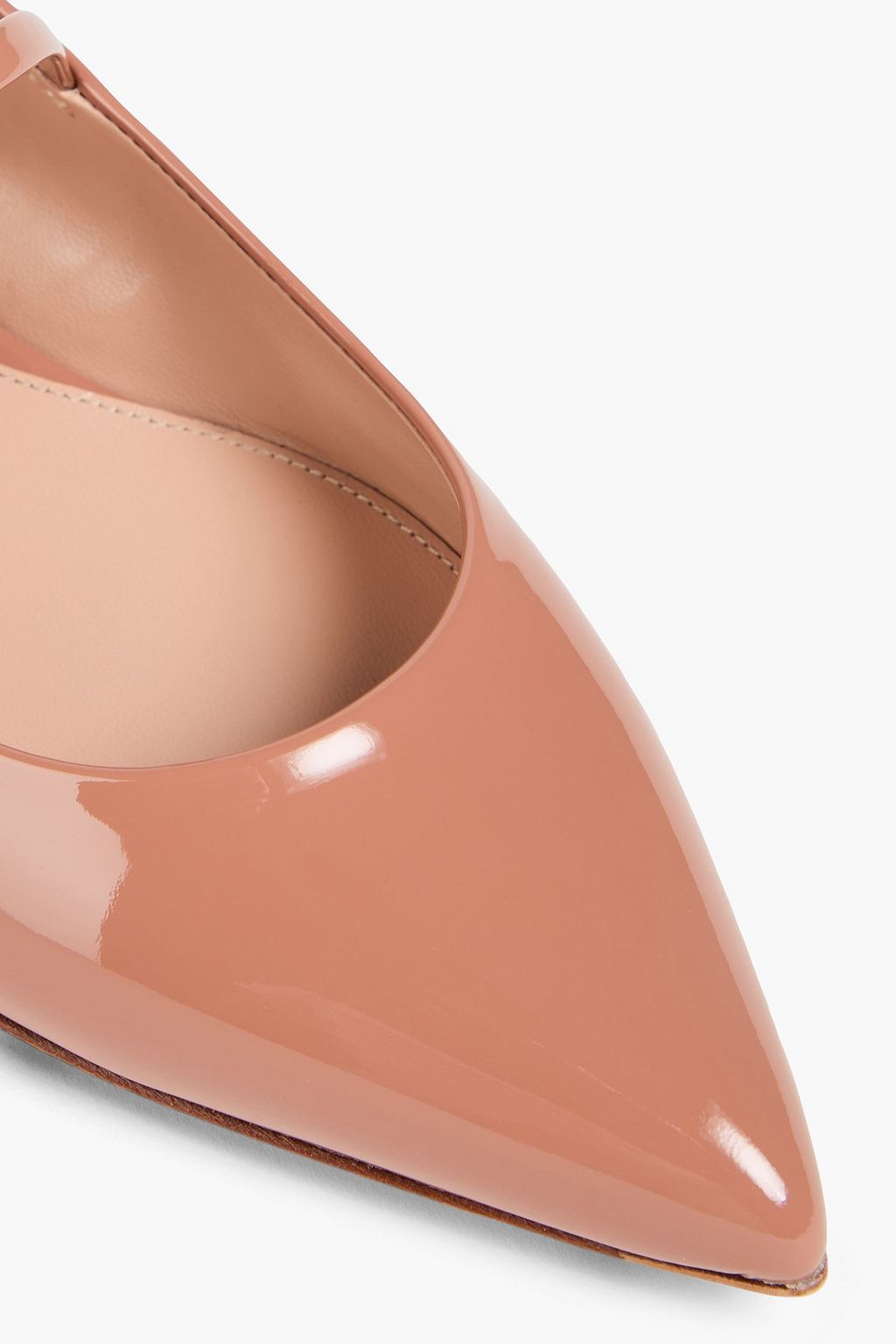 GIANVITO ROSSI Patent-leather point-toe flats