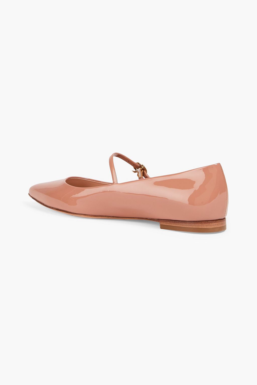 GIANVITO ROSSI Patent-leather point-toe flats