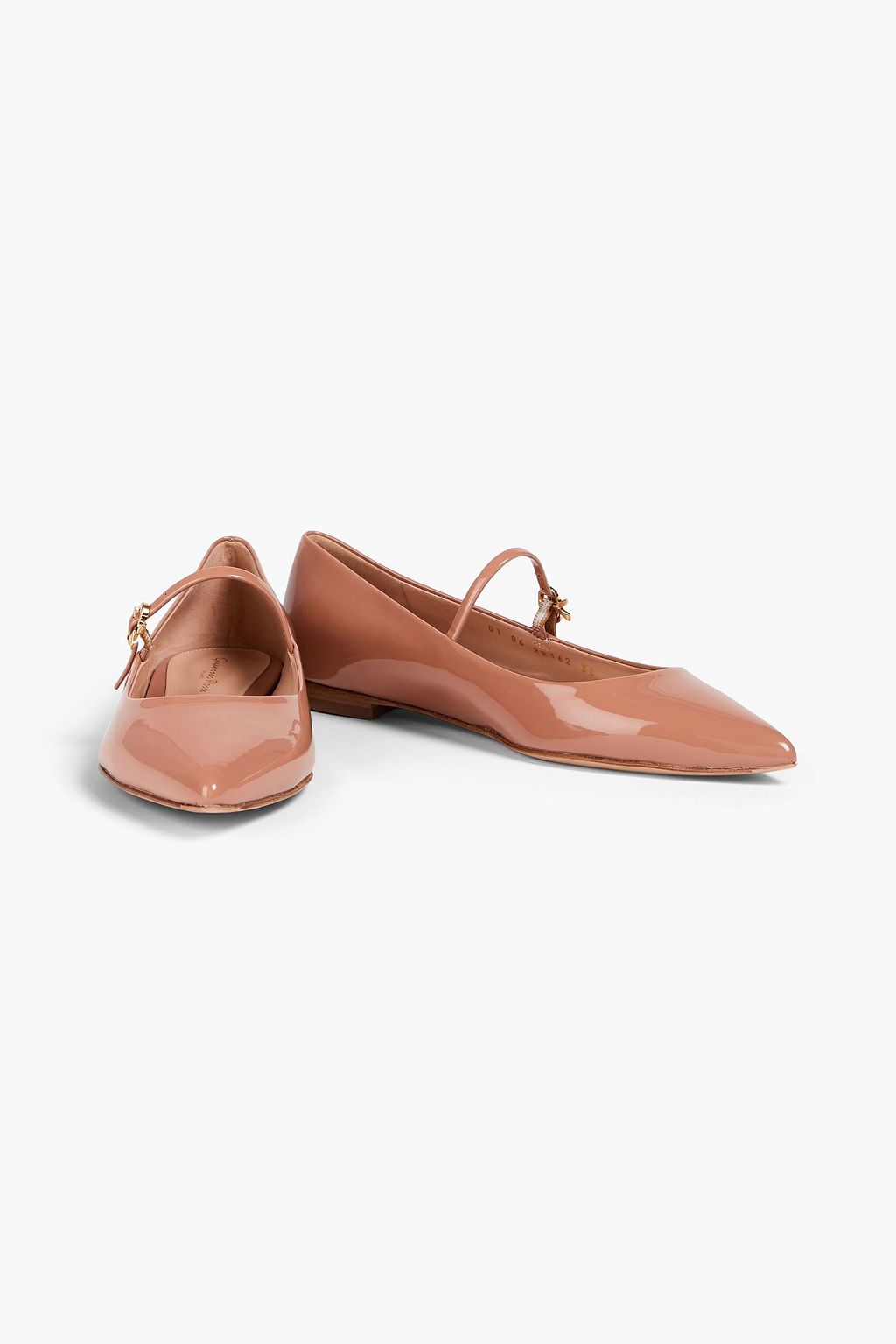 GIANVITO ROSSI Patent-leather point-toe flats
