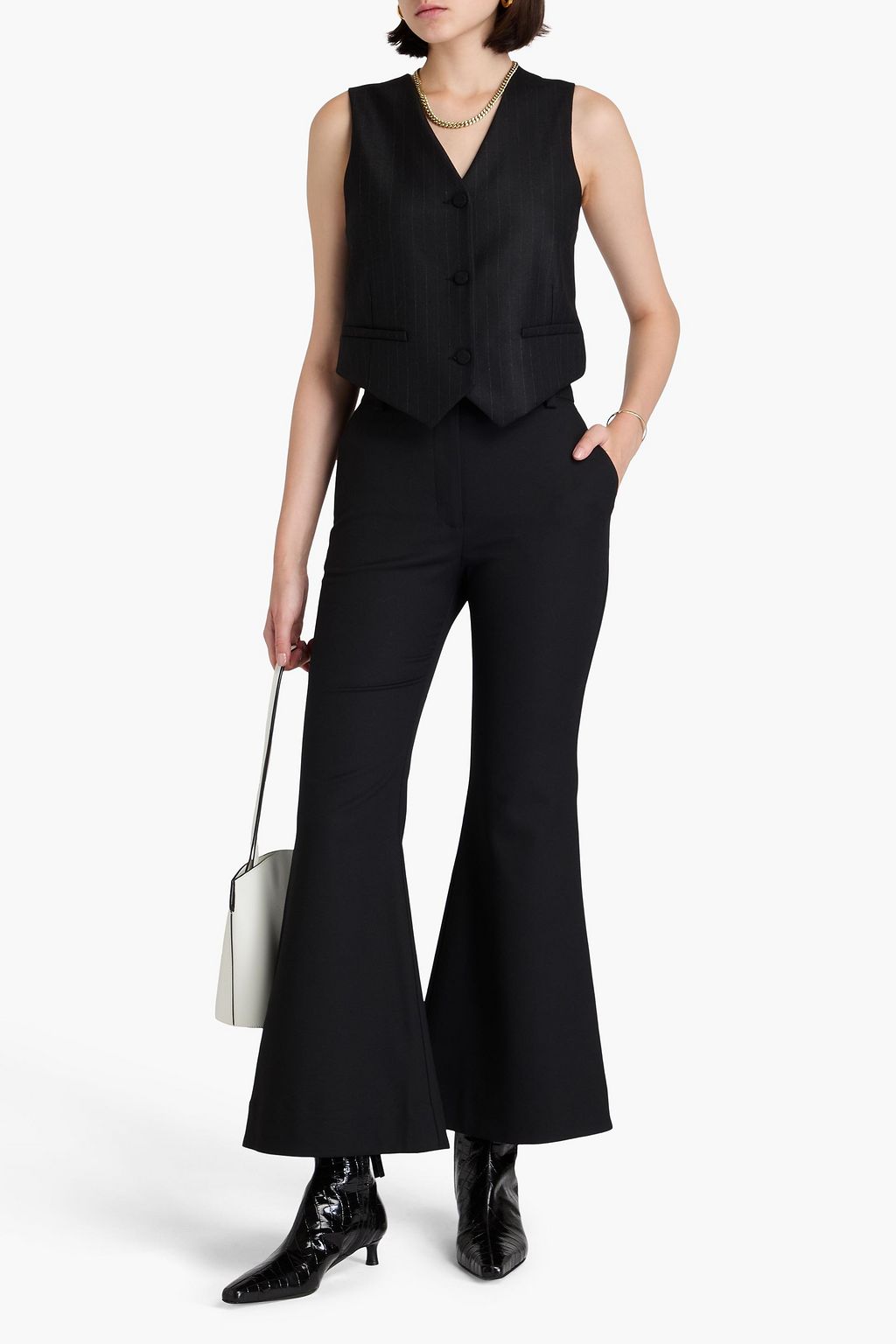BY MALENE BIRGER بنطال بقصة واسعة من الأسفل "كاراس" من الكريب
