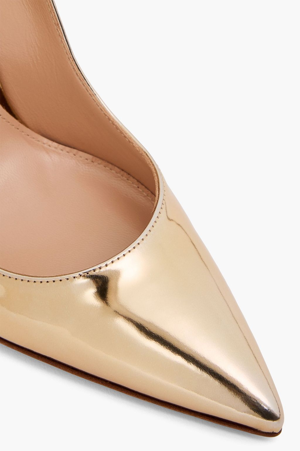 GIANVITO ROSSI 115 mirrored-leather pumps