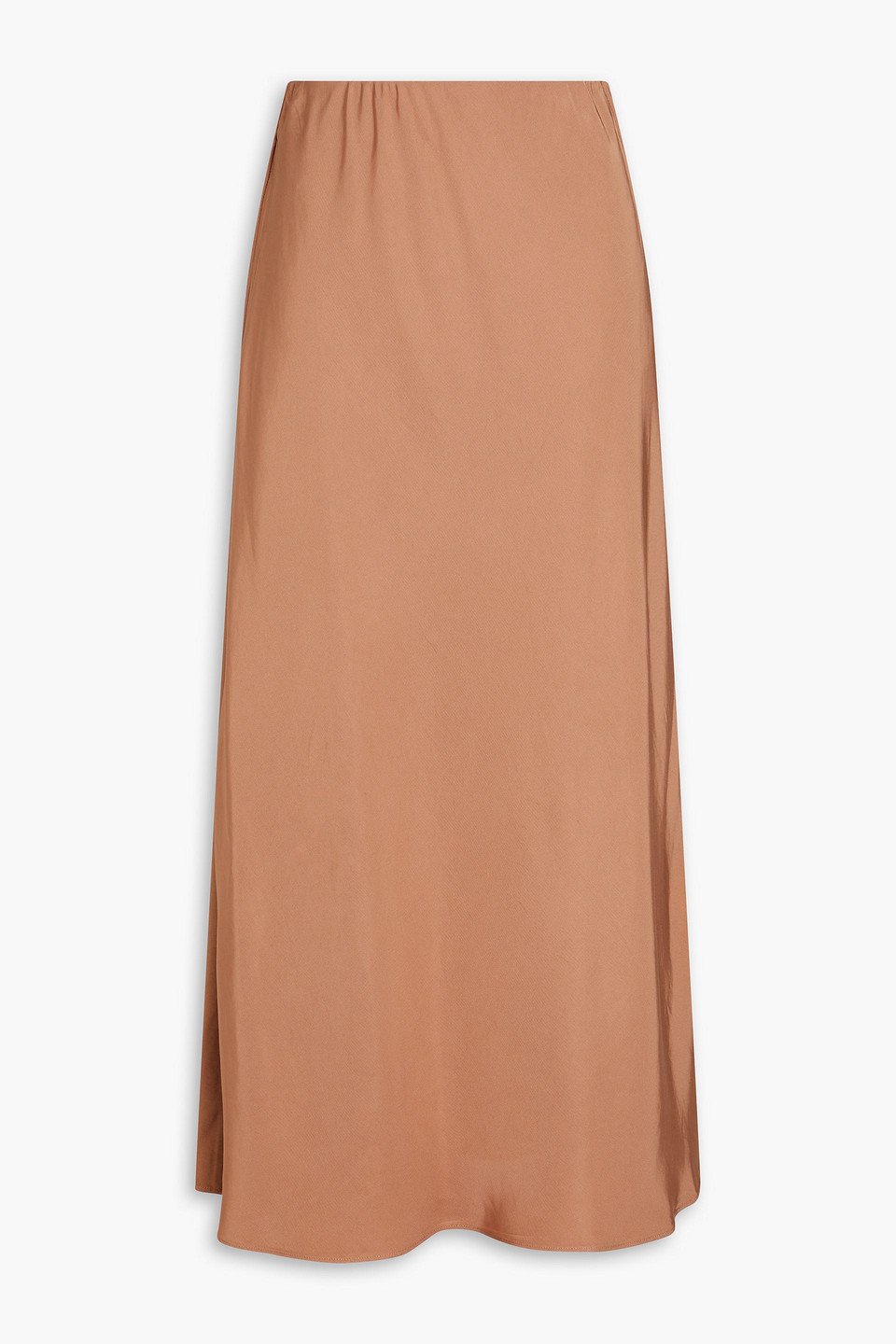 By Malene Birger Boshan Satin-twill Midi Skirt In Light Brown