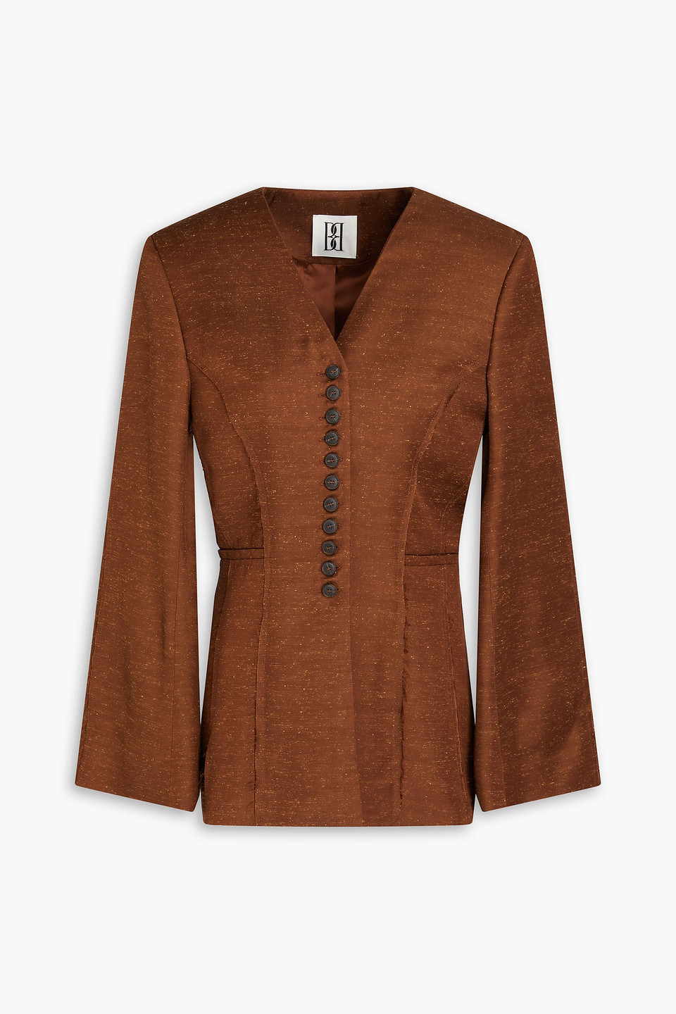 By Malene Birger Abruzzi Slub Twill Blazer In Brown
