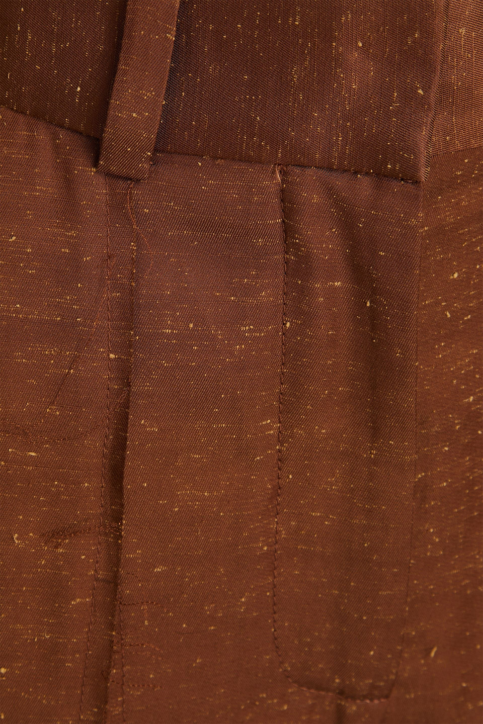 Shop By Malene Birger Puglia Slub Twill Wide-leg Pants In Brown