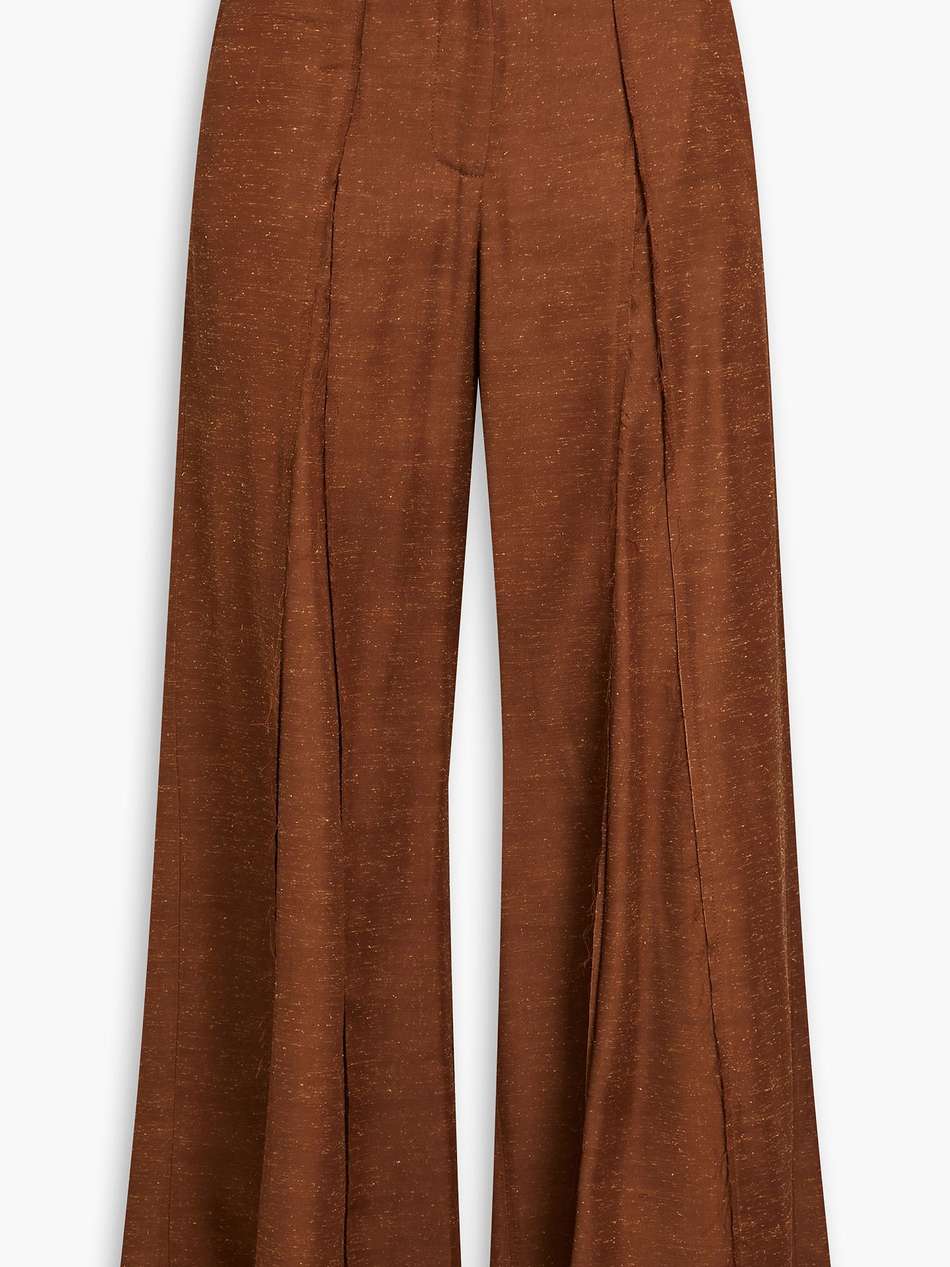 puglia slub twill wide-leg pants