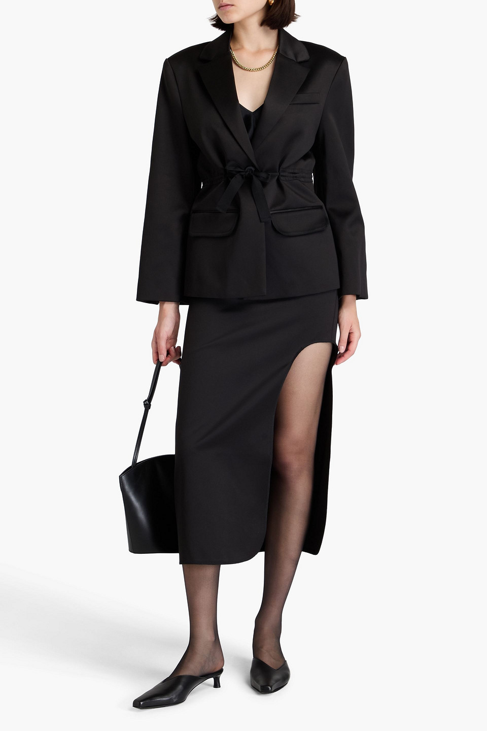 BY MALENE BIRGER BIENTO DUCHESSE-SATIN BLAZER