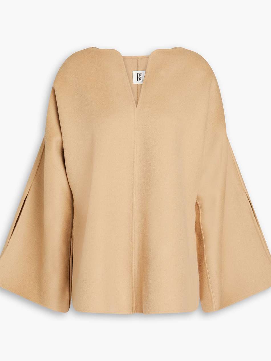 calias brushed wool-felt top