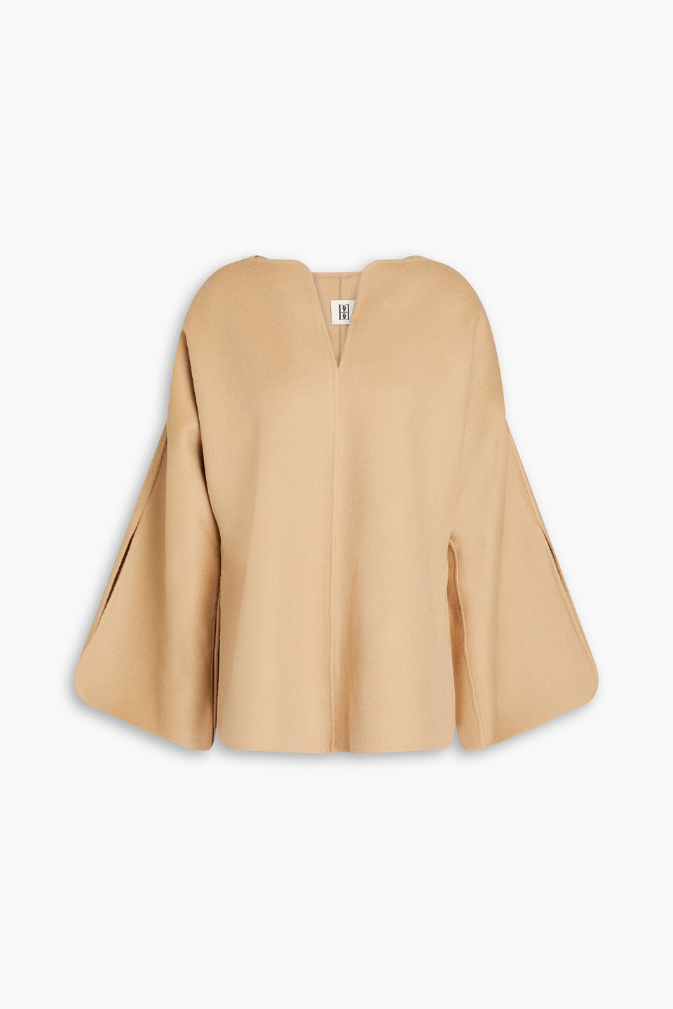 By Malene Birger Calias Brushed Wool-felt Top In Sand
