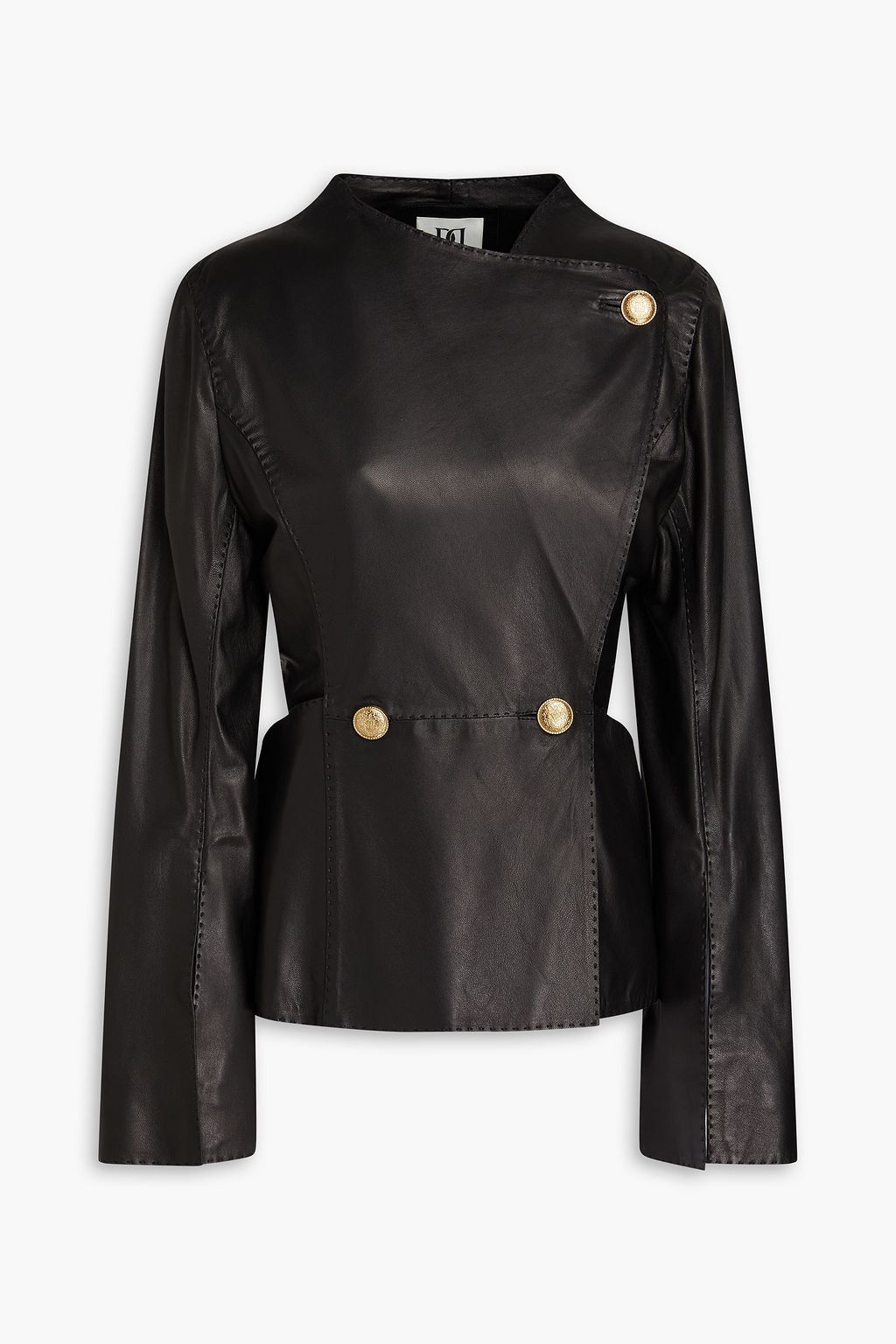 BY MALENE BIRGER Selmas double-breasted leather jacket | THE 