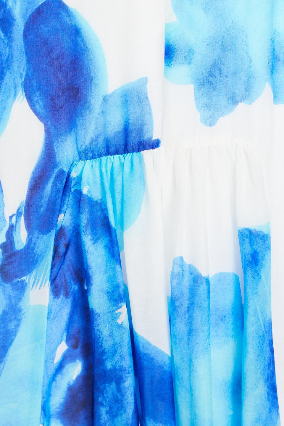 Nicholas Giulia Printed Cotton And Silk-blend Voile Midi Dress In Royal Blue