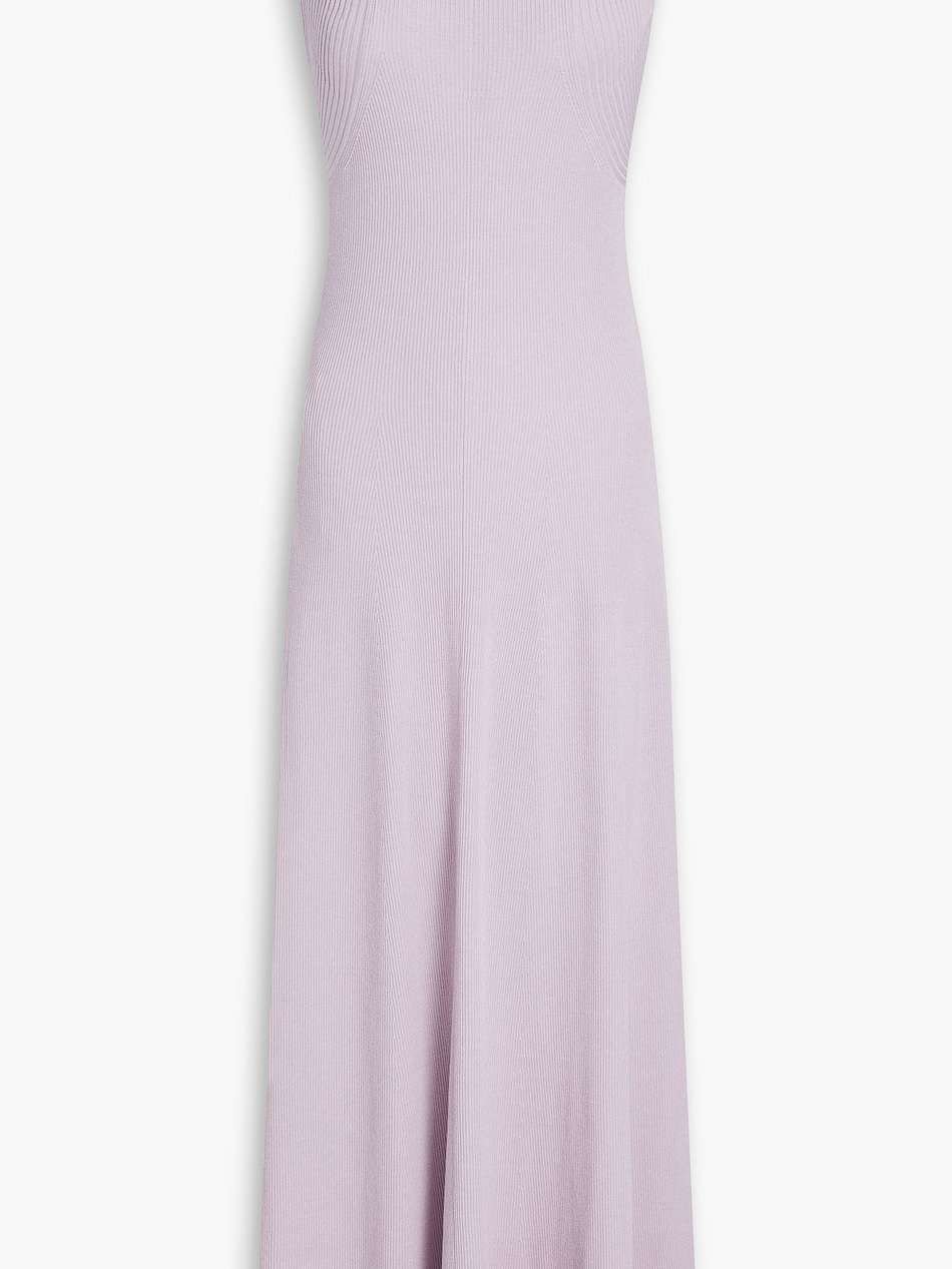 ribbed-knit midi dress