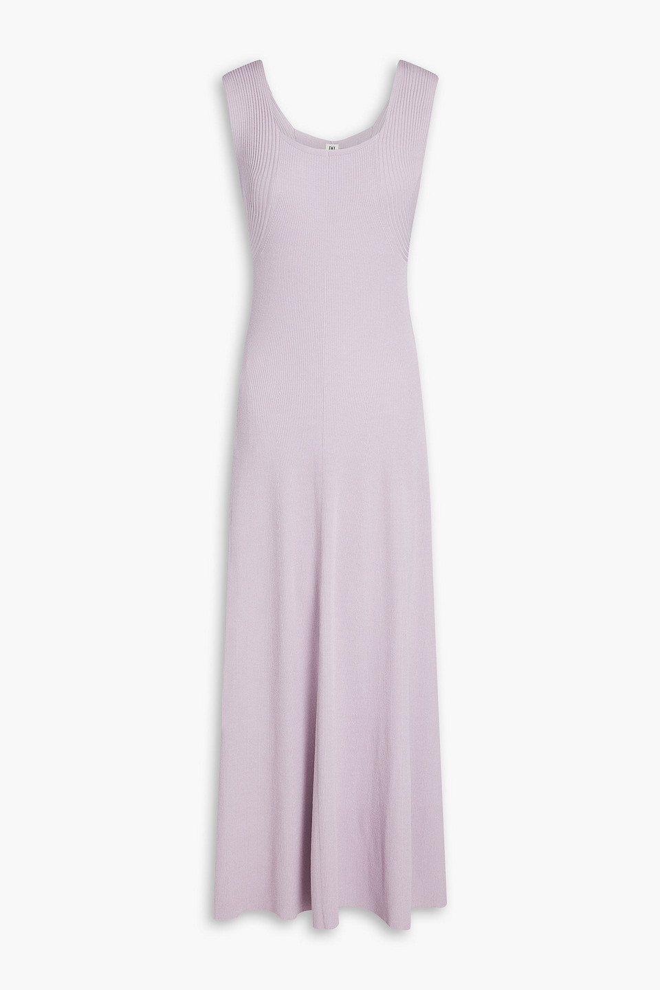 By Malene Birger Ribbed-knit Midi Dress In Lilac
