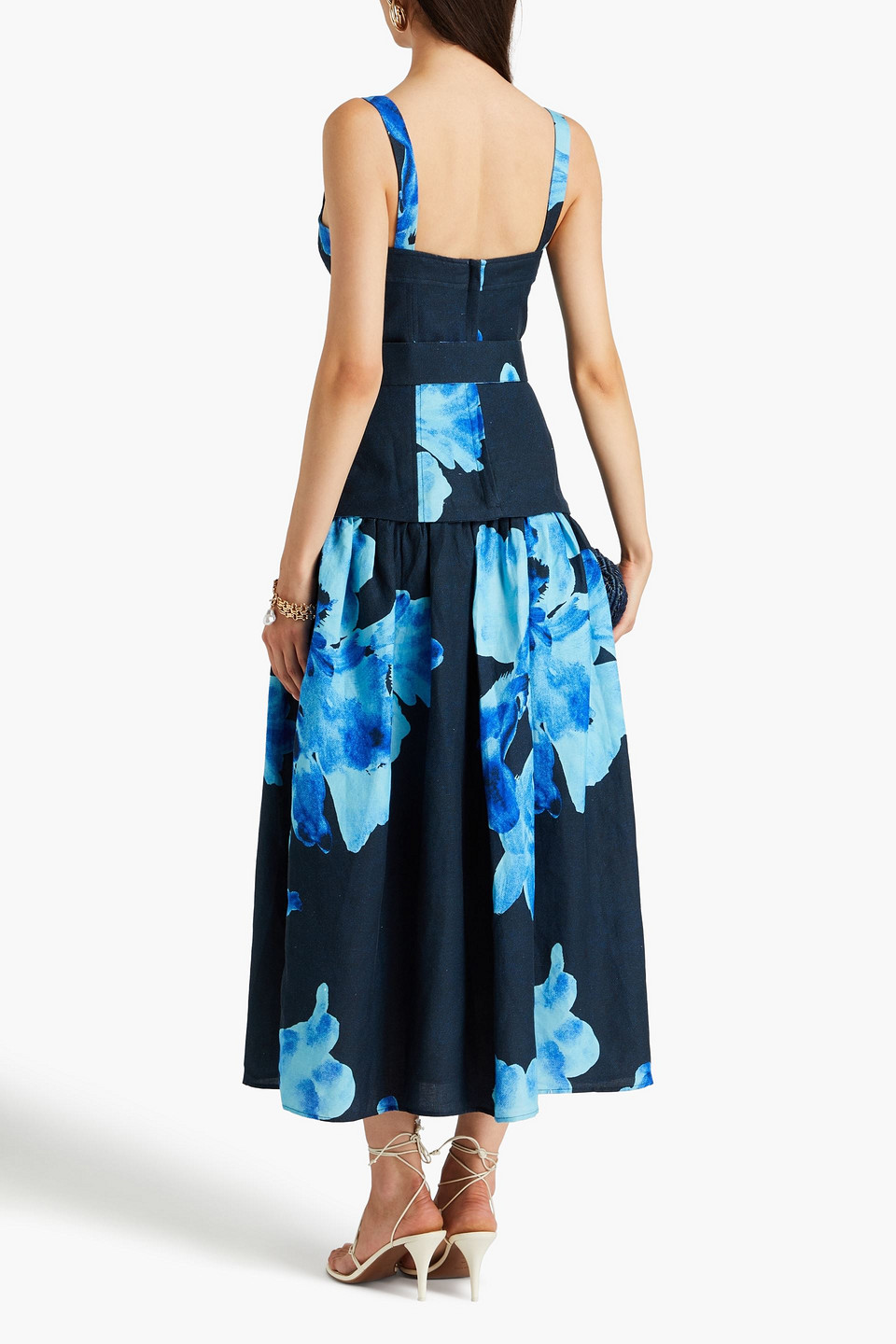 Nicholas Lidia Maxi Dress In Navy