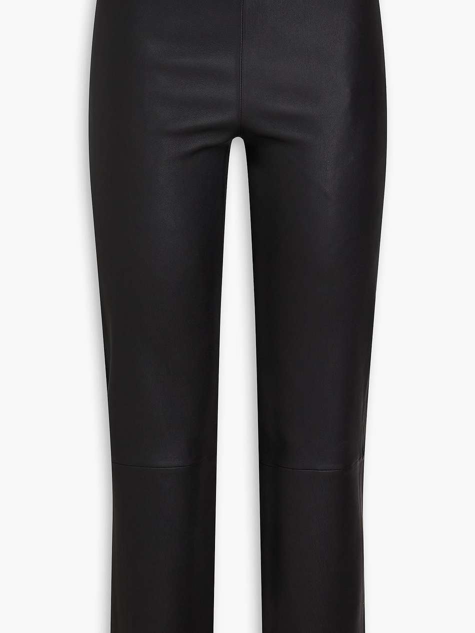 florentina cropped stretch-leather slim-leg pants