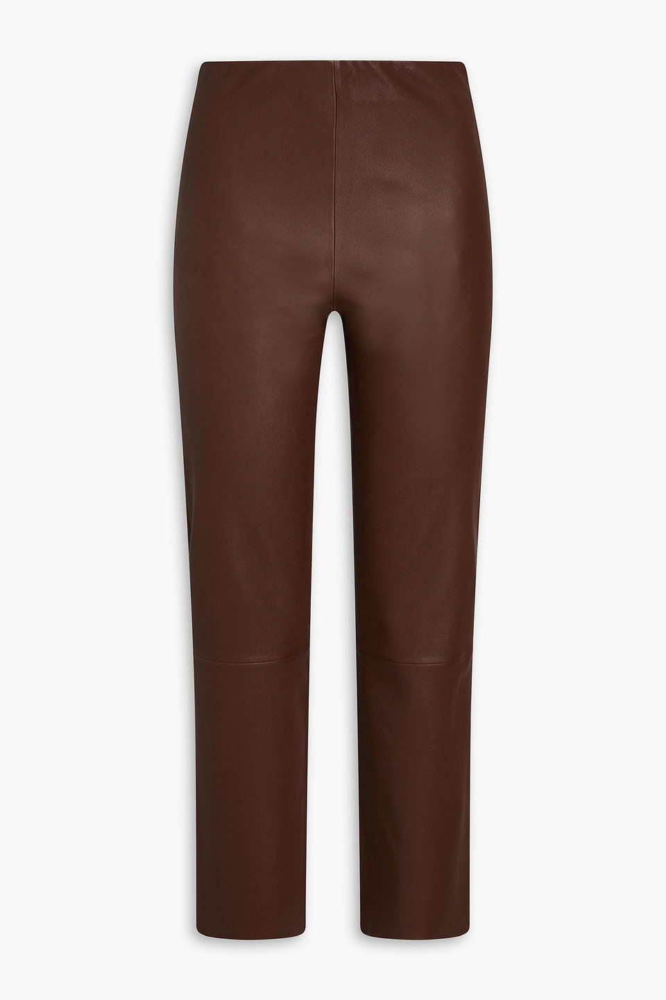 BY MALENE BIRGER FLORENTINA CROPPED STRETCH-LEATHER SLIM-LEG PANTS