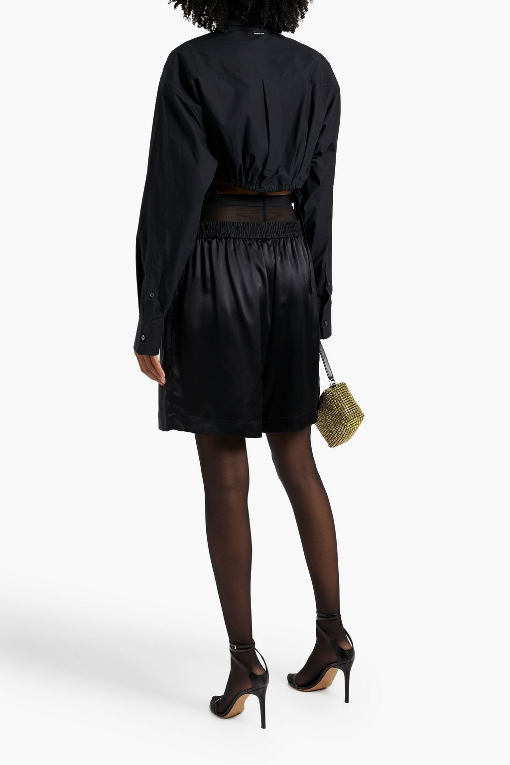 ALEXANDERWANG.T قميص قصير مصنوع من قطن بوبلين