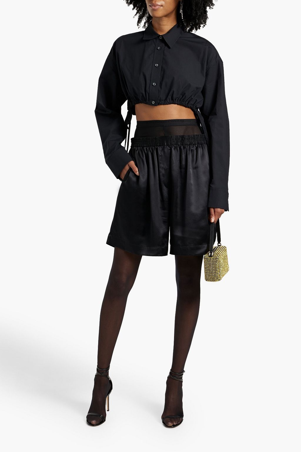 ALEXANDERWANG.T قميص قصير مصنوع من قطن بوبلين
