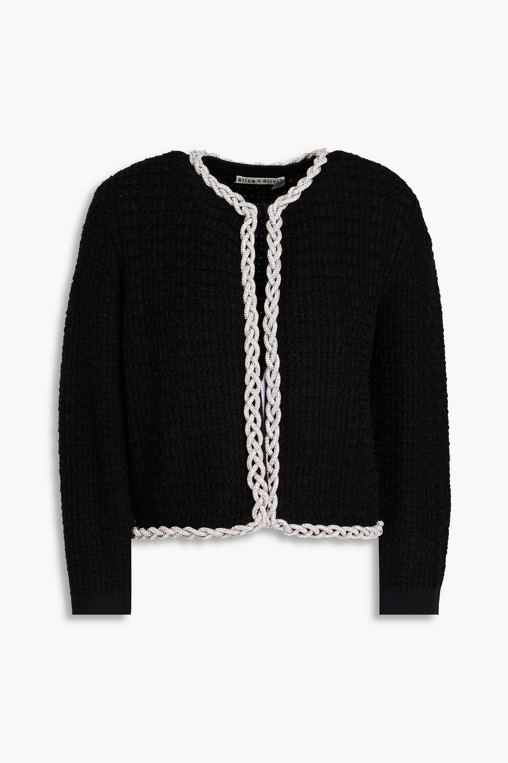 ALICE + OLIVIA ウール混 カーディガン バスケットウィーブ | THE  