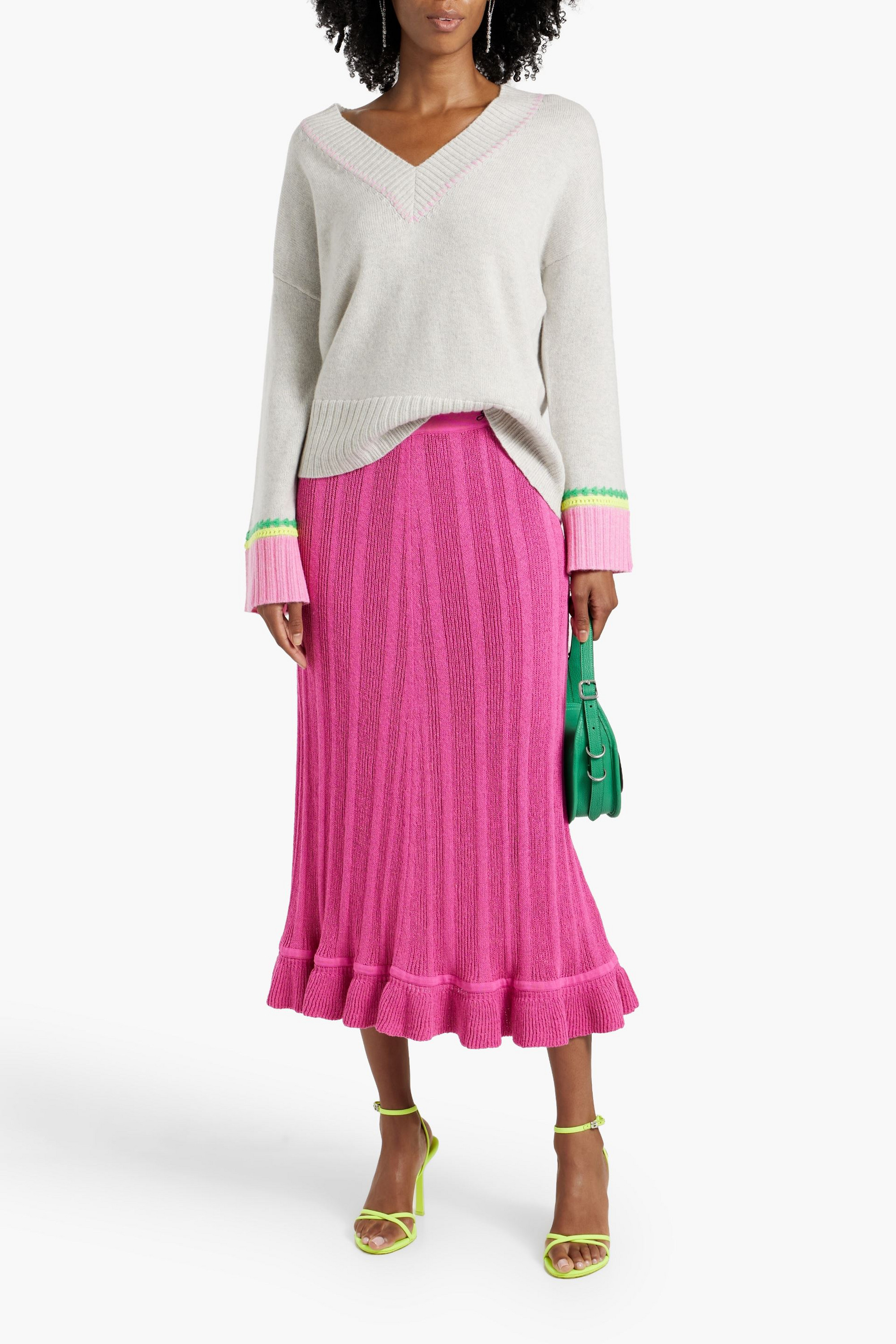 Autumn Cashmere Striped cashmere sweater