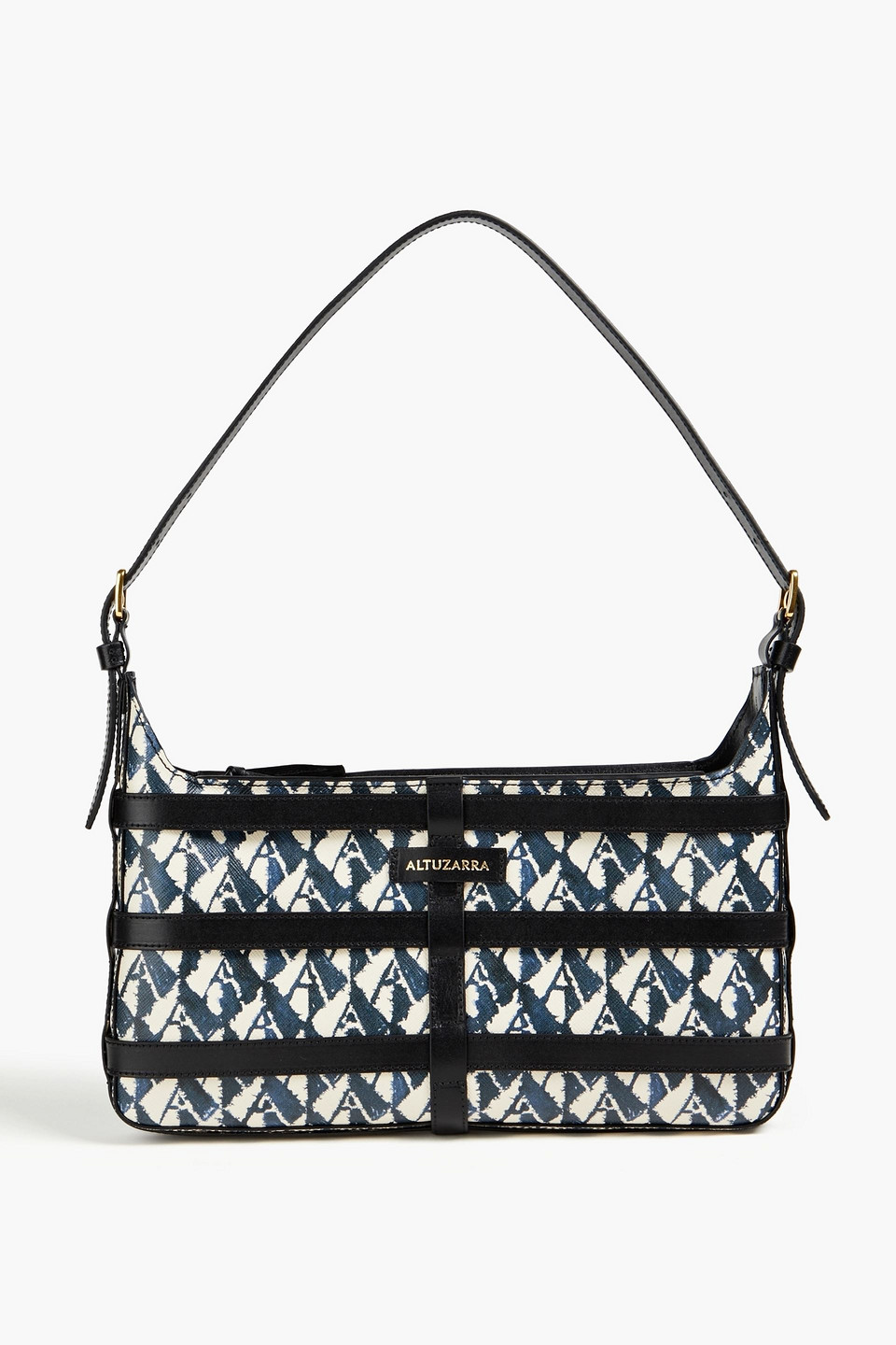 Altuzarra Park Place Printed Leather Shoulder Bag In Metallic