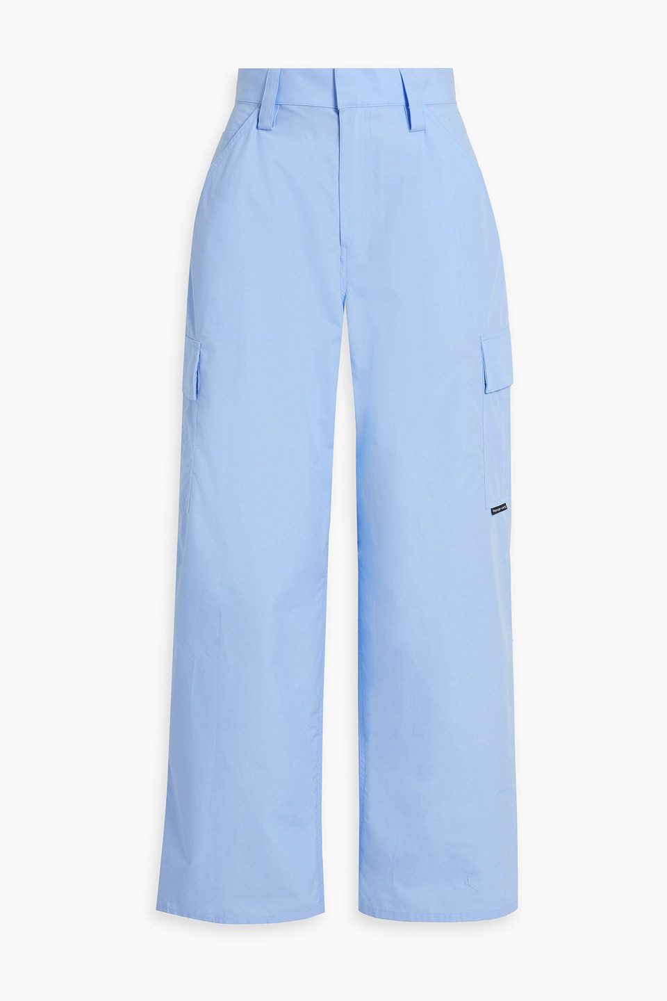 Alexander Wang T Cotton-poplin Cargo Trousers In Light Blue