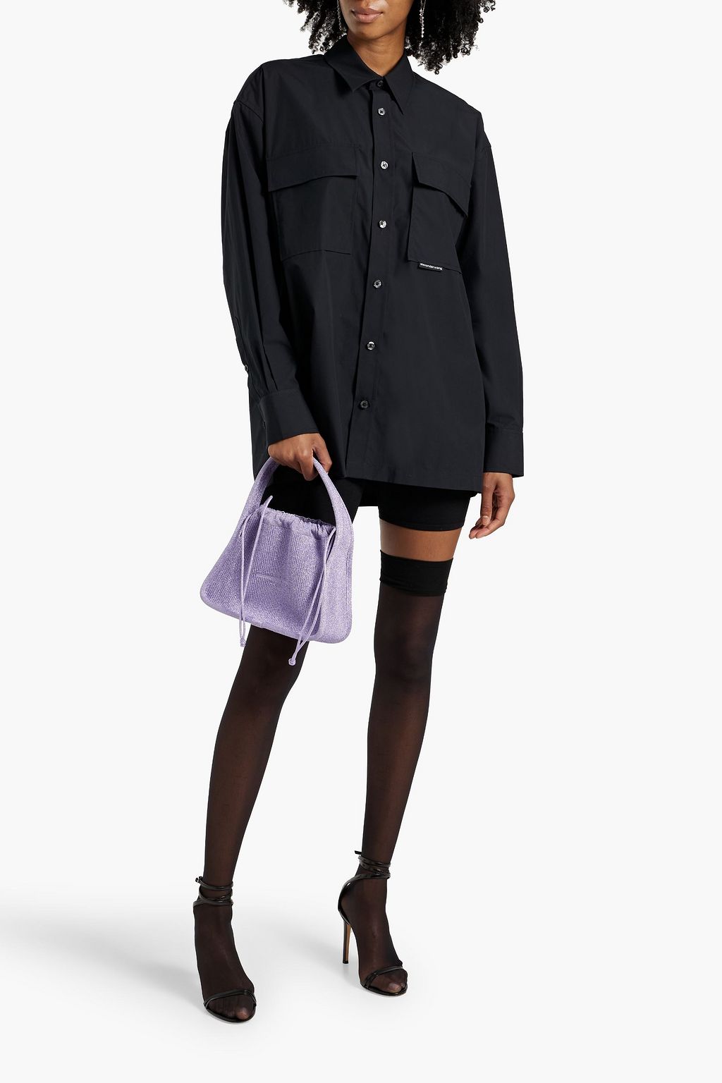 ALEXANDERWANG.T Oversized cotton-poplin shirt