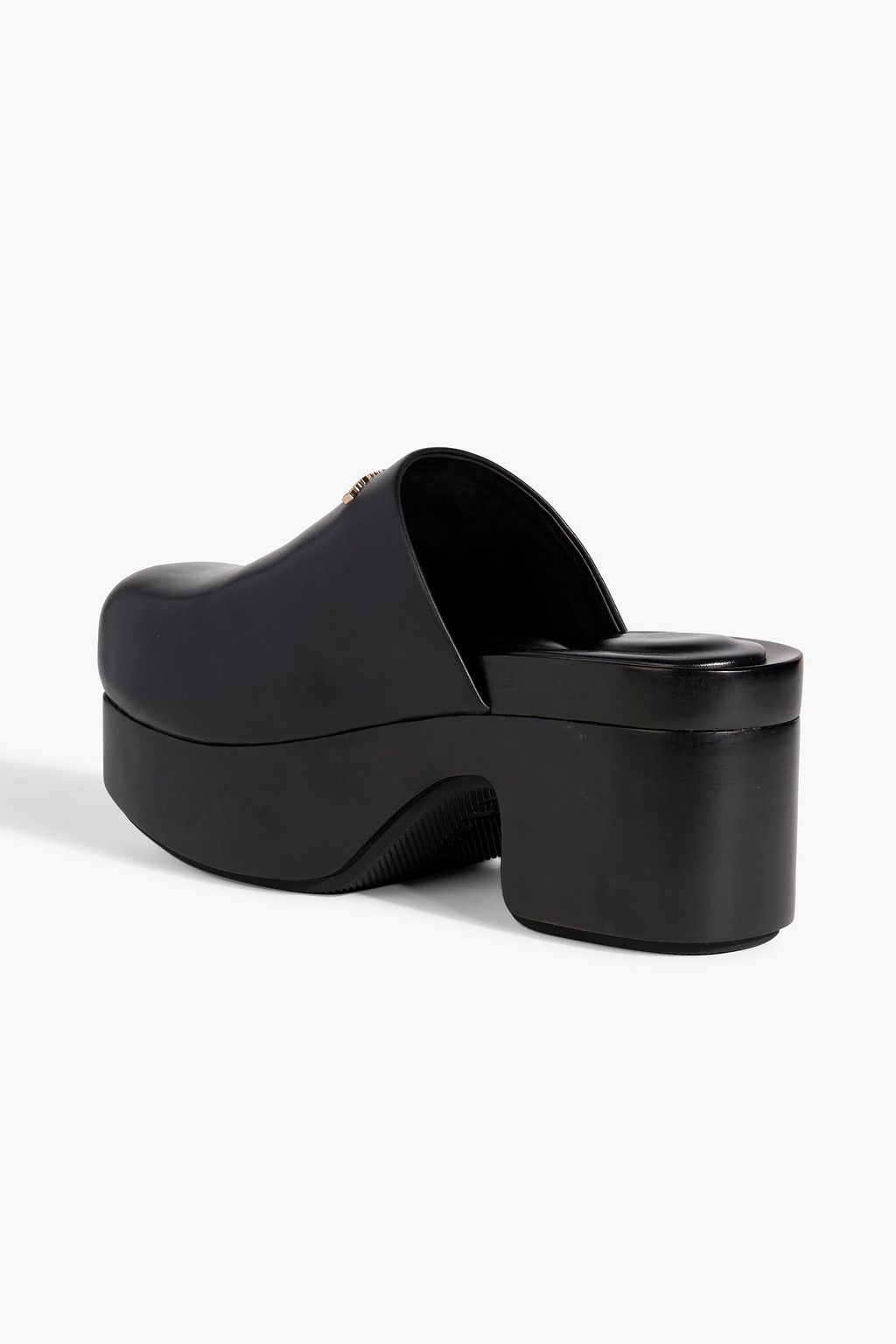 ALEXANDER WANG Embellished leather platform clogs