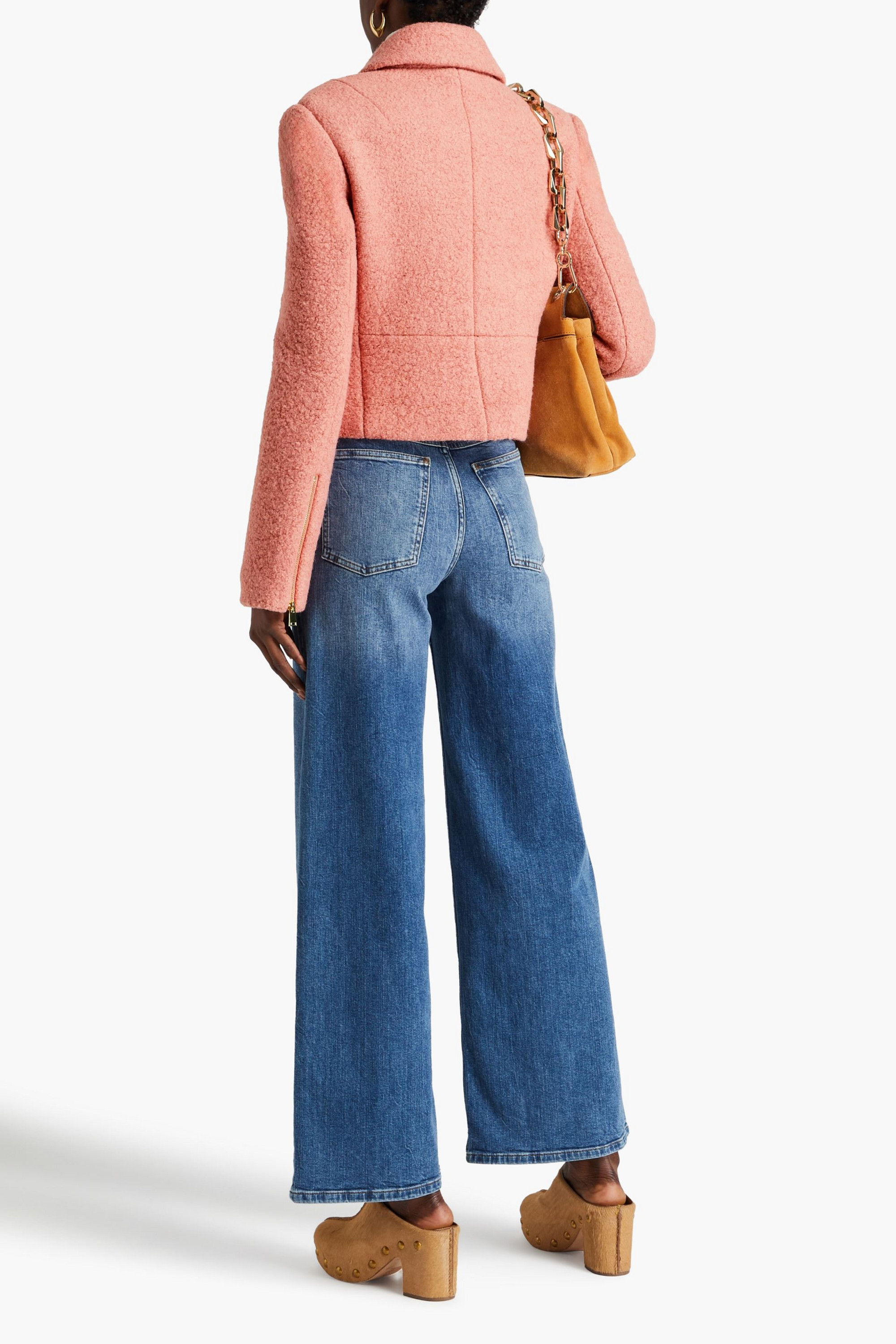 Cara Cara Katya wool-blend bouclé biker jacket thumbnail