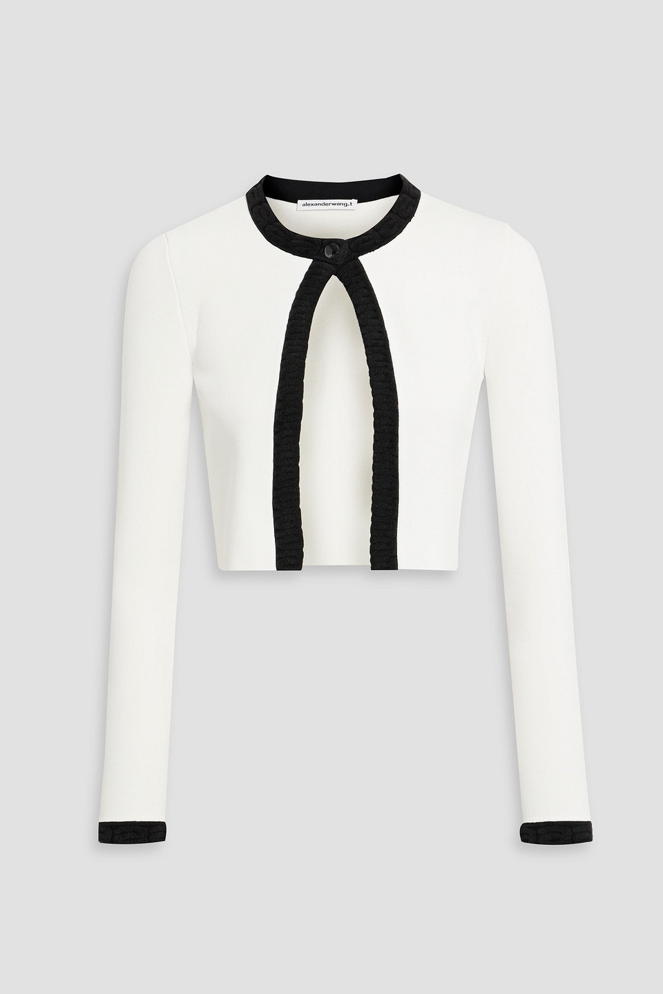 alexanderwang.t - Two-tone stretch-knit cardigan - White - S