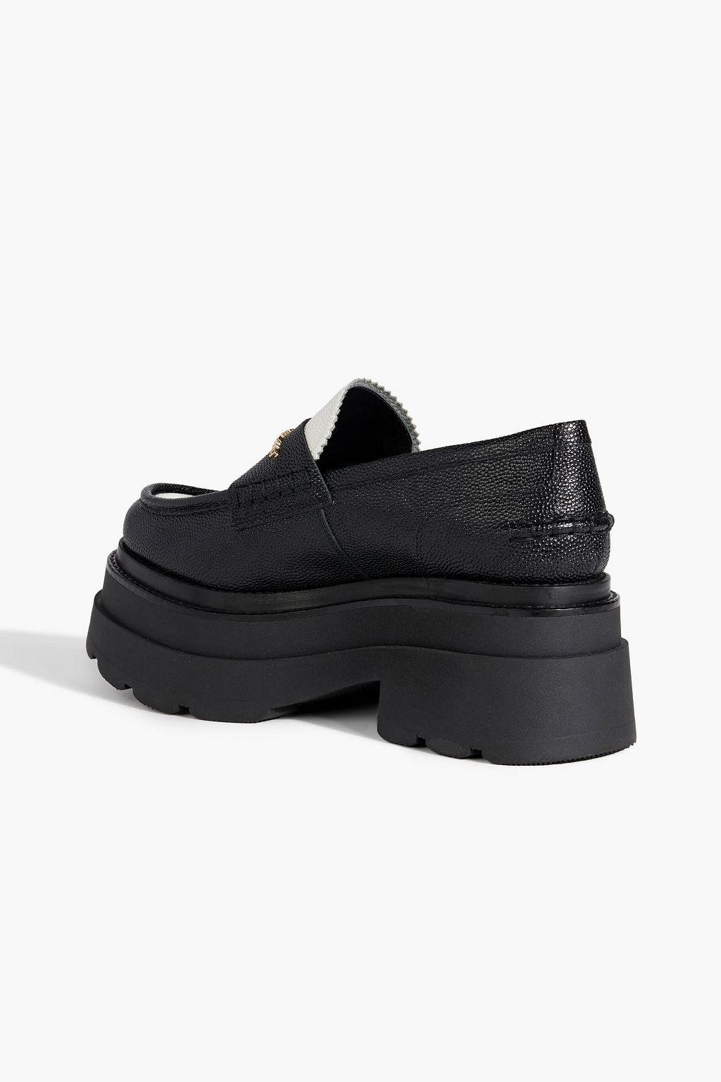 ALEXANDER WANG Carter pebbled-leather platform loafers