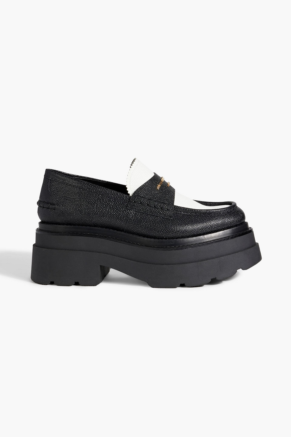 Alexander Wang Carter Platform Leather Loafers In Black