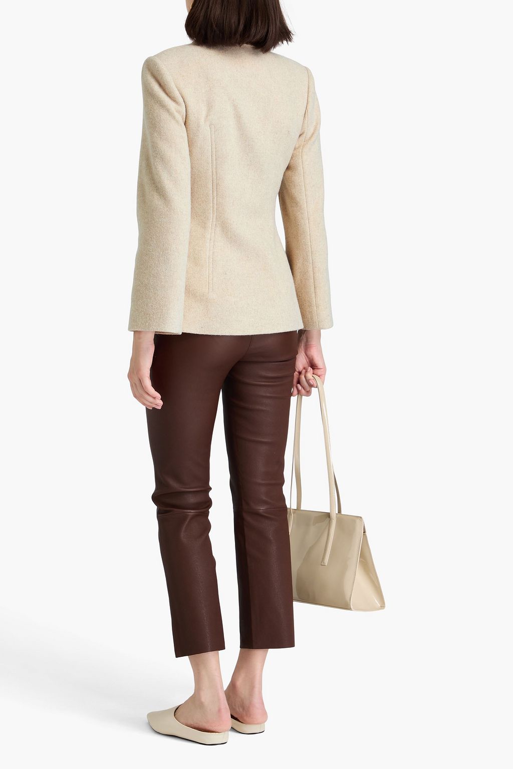 BY MALENE BIRGER Iggie double-breasted fringed wool-blend blazer