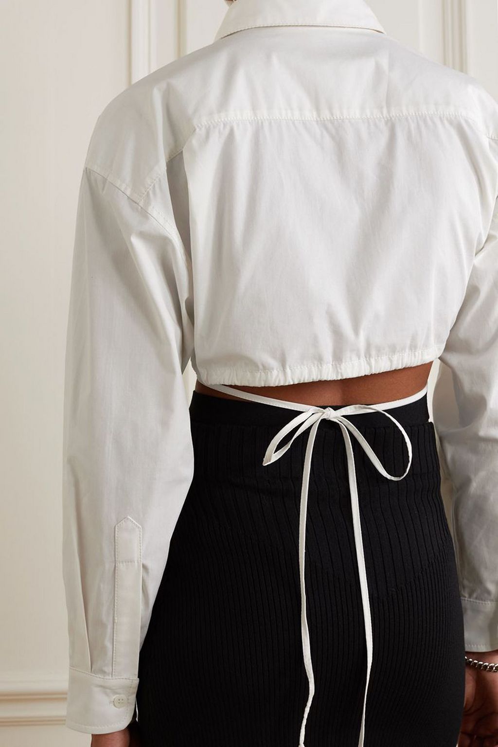 ANDREĀDAMO Cropped cotton shirt