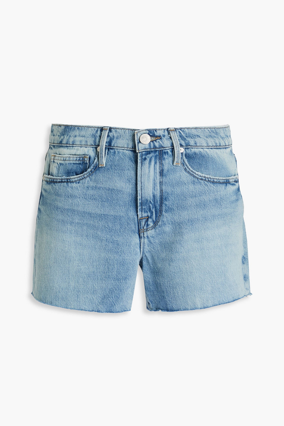FRAME - Le Bridgette faded denim shorts - Blue - 30
