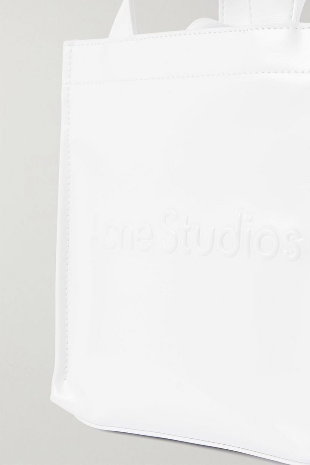 ACNE STUDIOS Mini embossed faux patent-leather tote