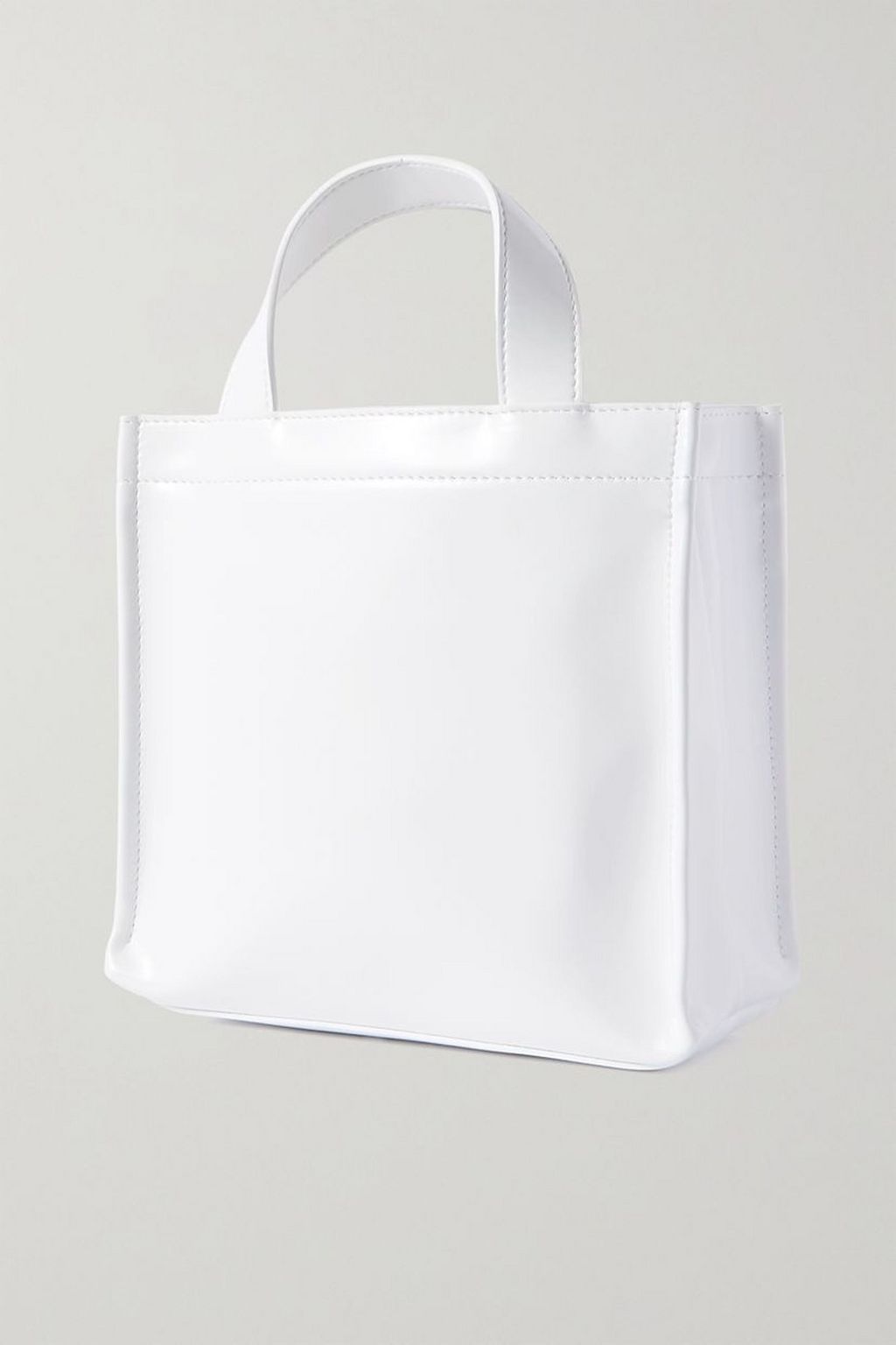 ACNE STUDIOS Mini embossed faux patent-leather tote