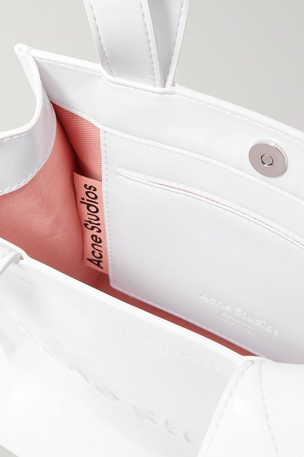 ACNE STUDIOS Mini embossed faux patent-leather tote