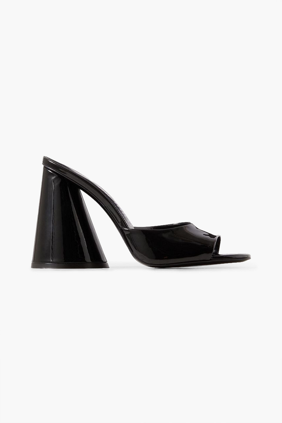 Attico Luz Embellished Leather Mules In Black