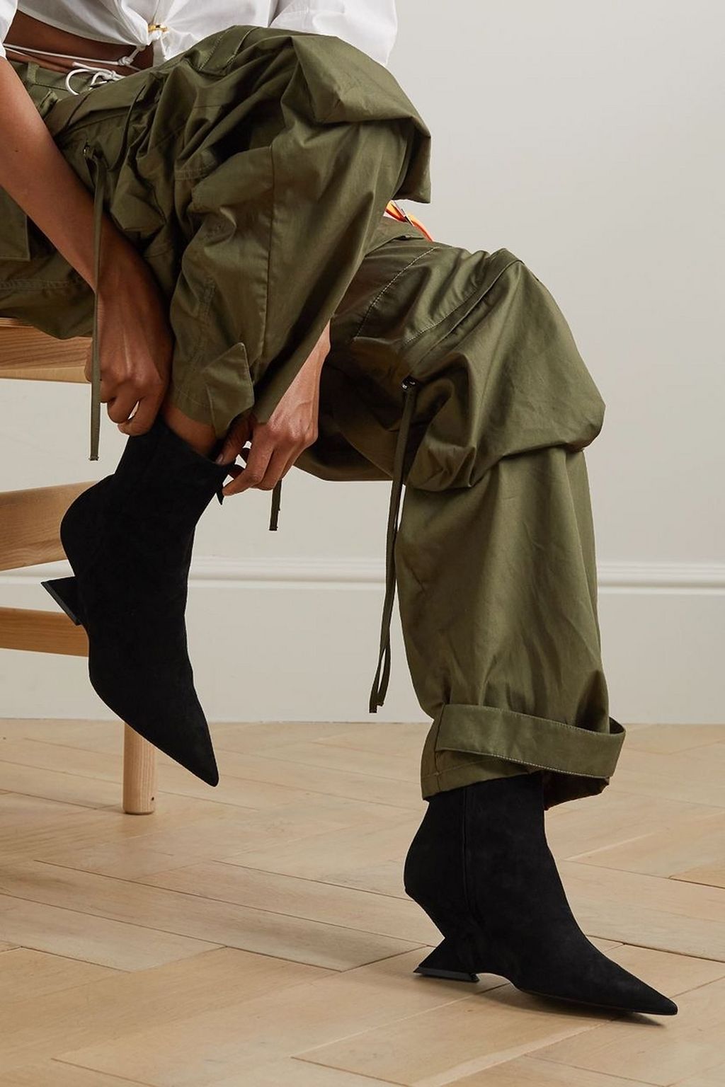 THE ATTICO Cheope suede ankle boots