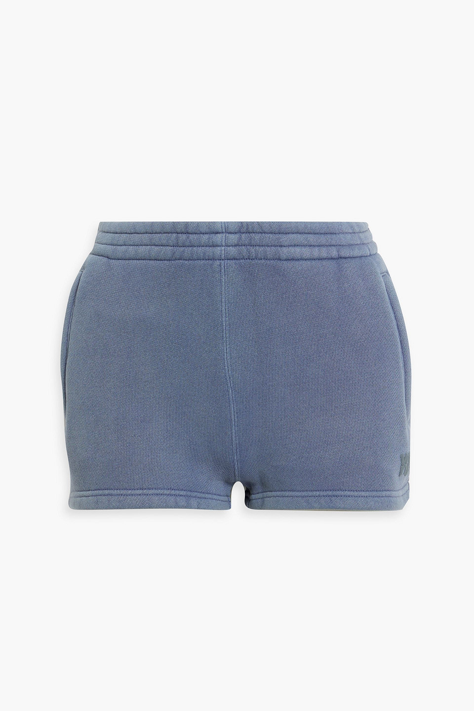 Alexander Wang T Cotton-blend Fleece Shorts In Slate Blue