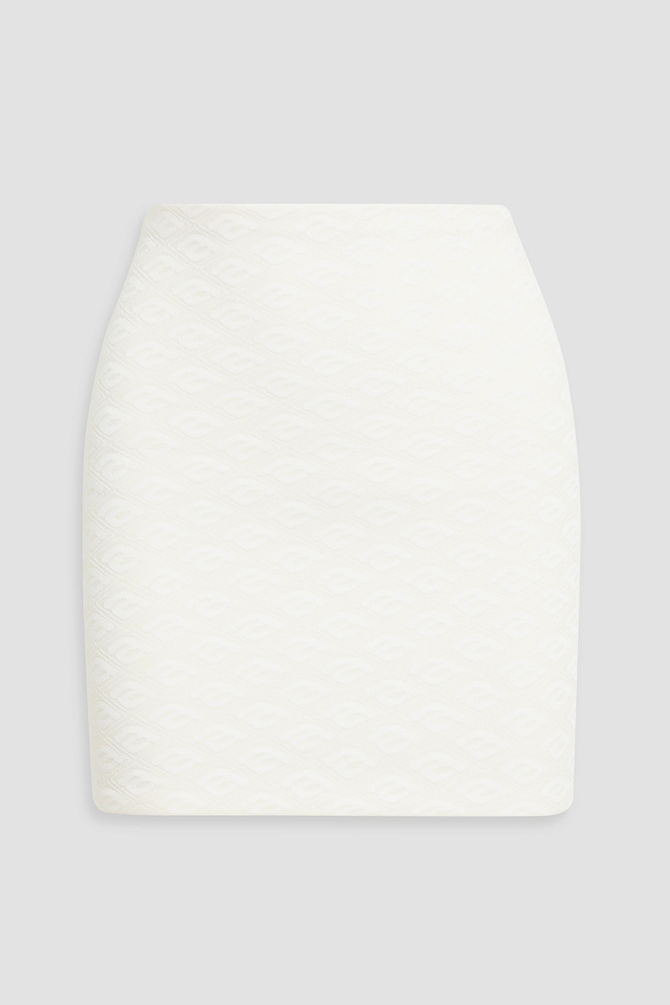 Alexander Wang T Jacquard-knit Mini Skirt In Cream