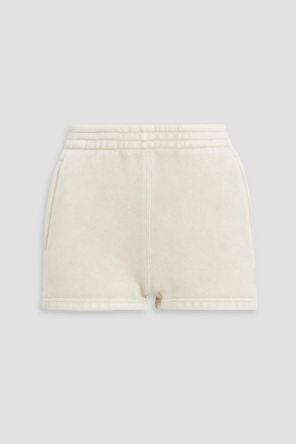 Alexander Wang T Cotton-blend Fleece Shorts In Off-white