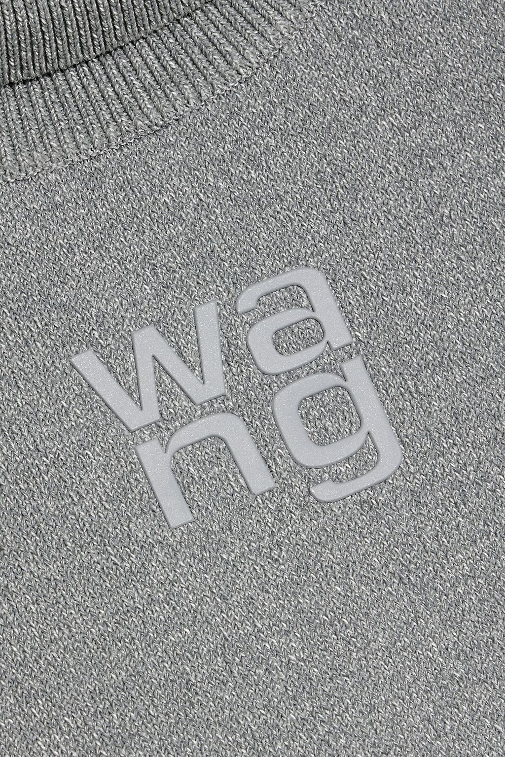 ALEXANDERWANG.T فستان قصير من نسيج محبوك مزين بطبعة شعار العلامة