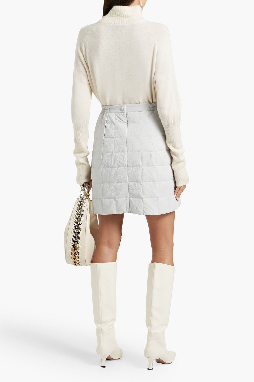 IENKI IENKI Quilted textured-shell mini skirt