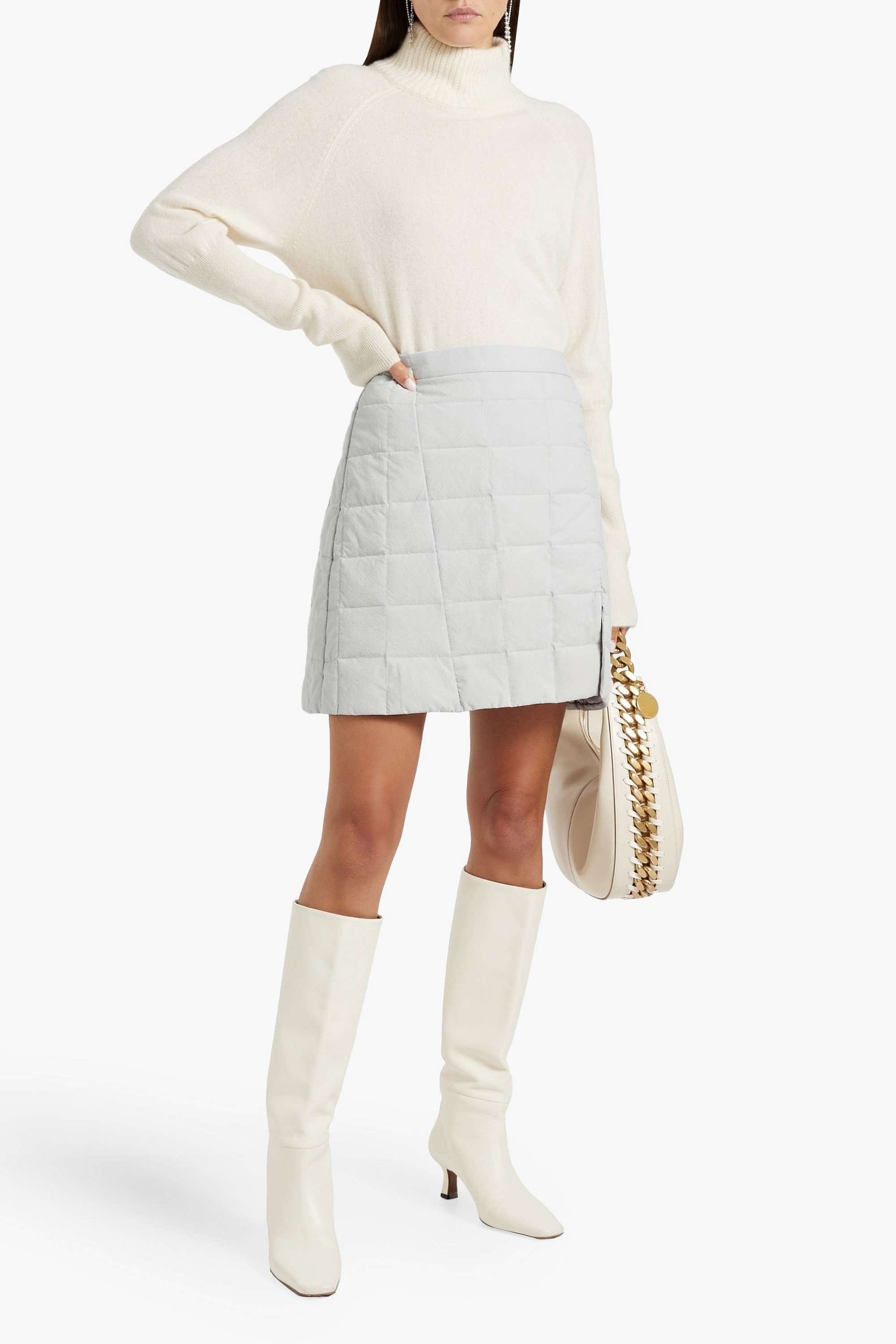 IENKI IENKI Quilted textured-shell mini skirt