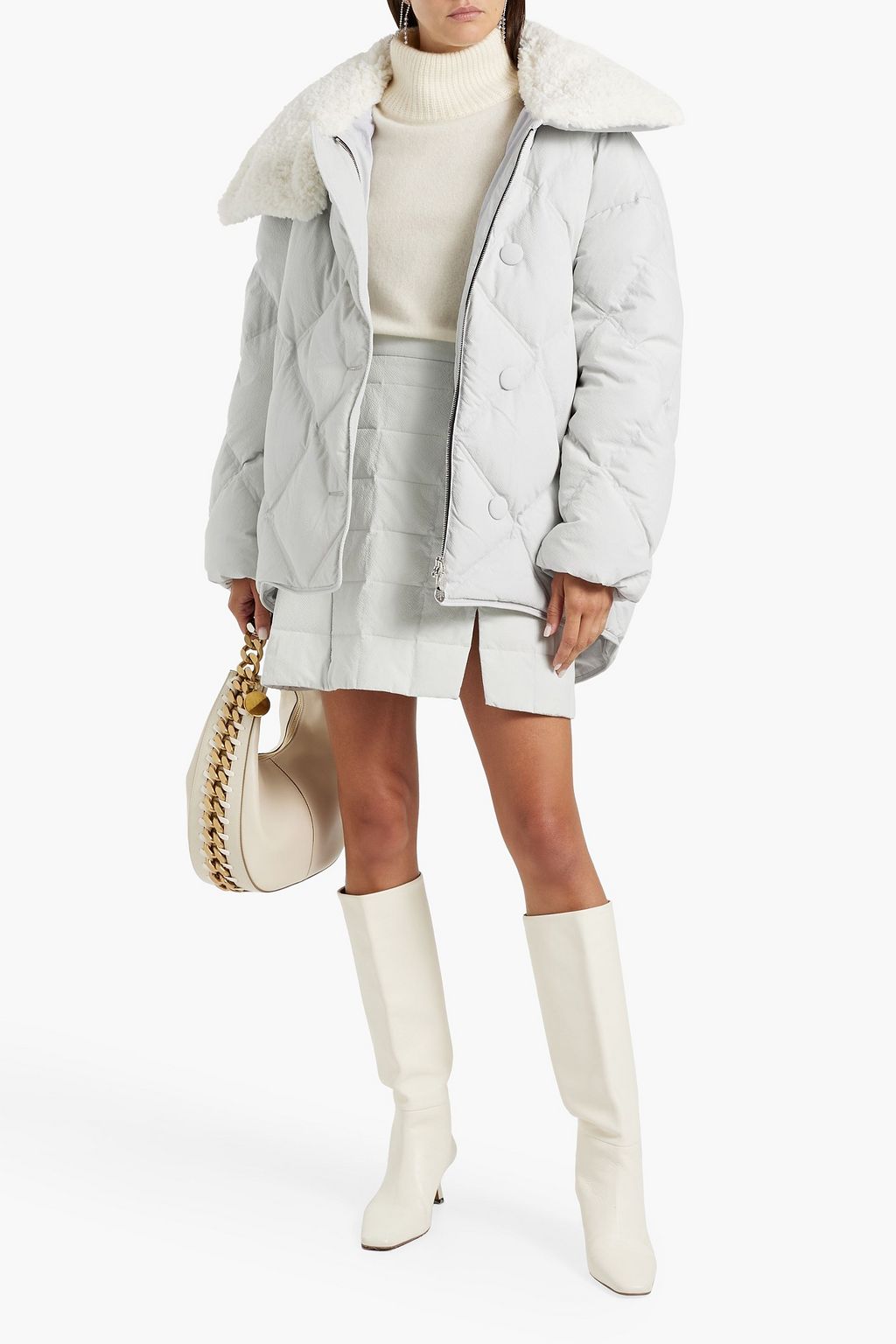 IENKI IENKI Queen J faux shearling-trimmed quilted shell down jacket