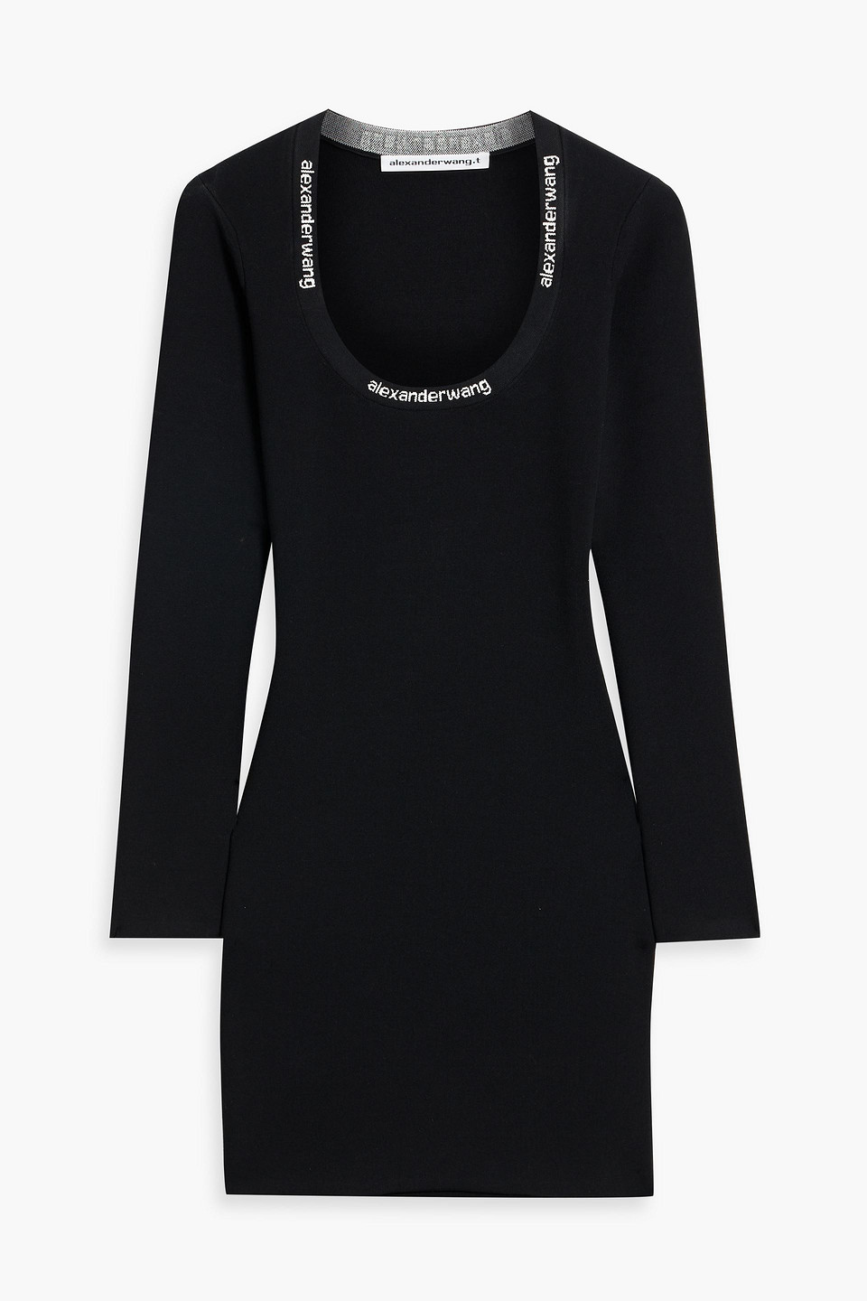 Alexander Wang T Stretch-knit Mini Dress In Black