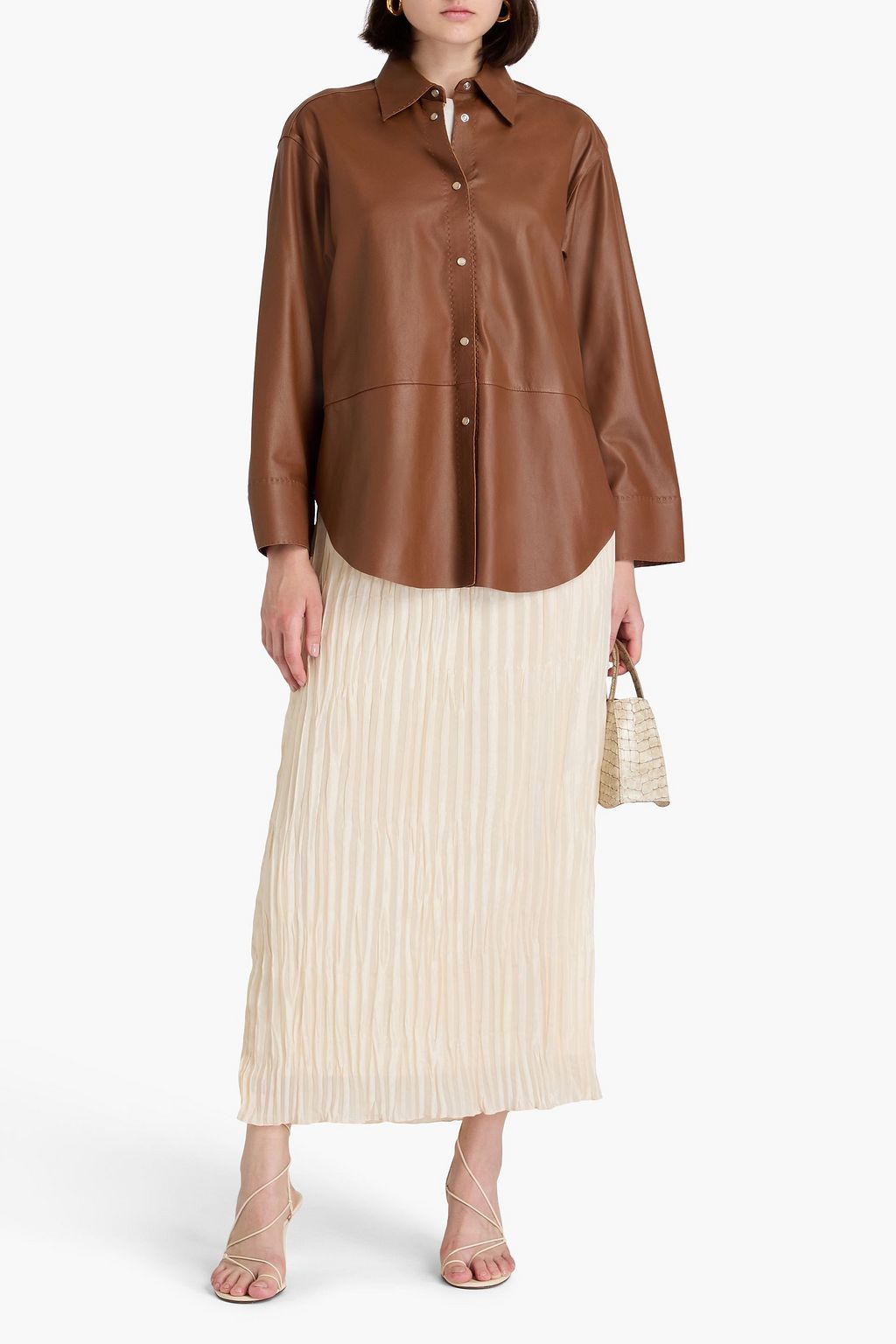 BY MALENE BIRGER قميص "باريسا" من الجلد