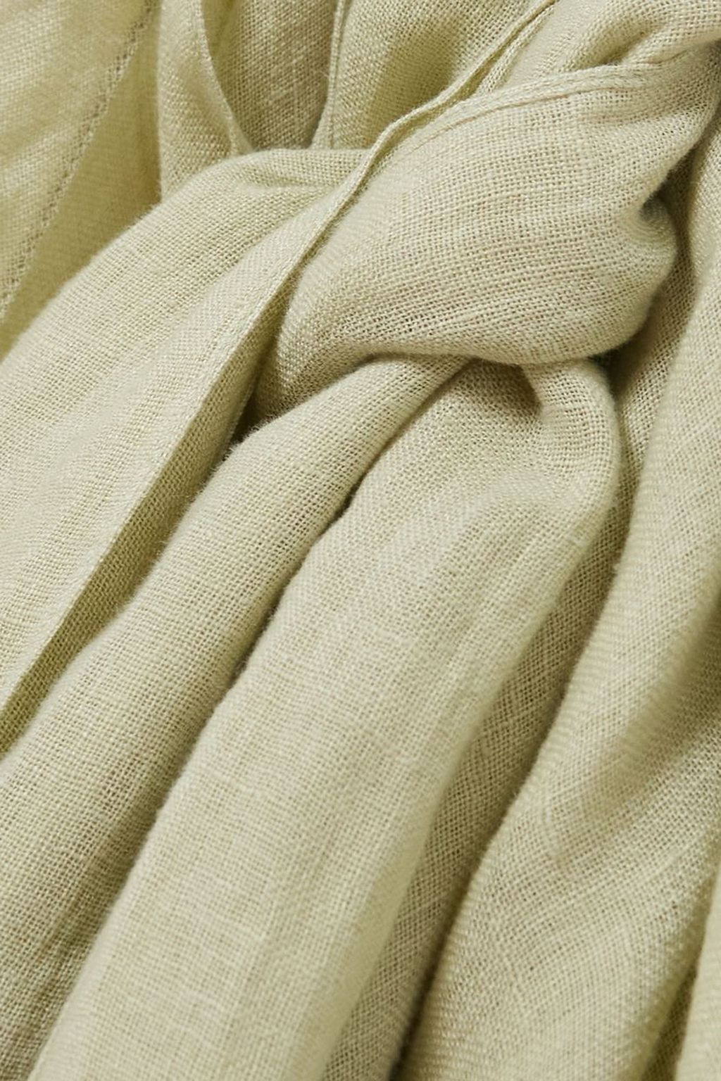 THREE GRACES LONDON Yara linen-blend halterneck midi wrap dress