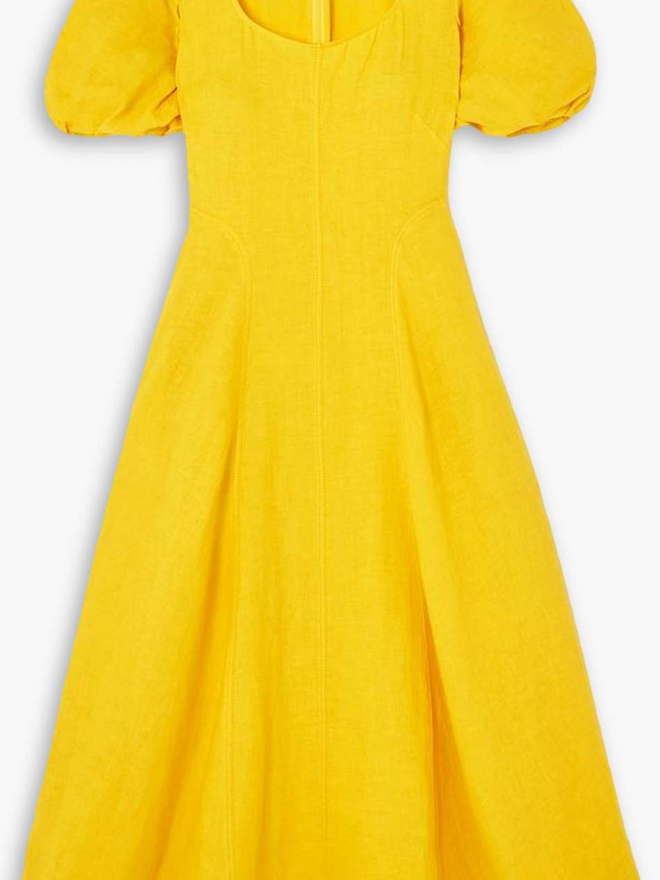 nell linen midi dress